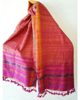 Wool and tussar stole.